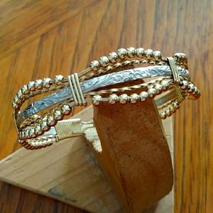 Wire wrapped gold filled bracelet